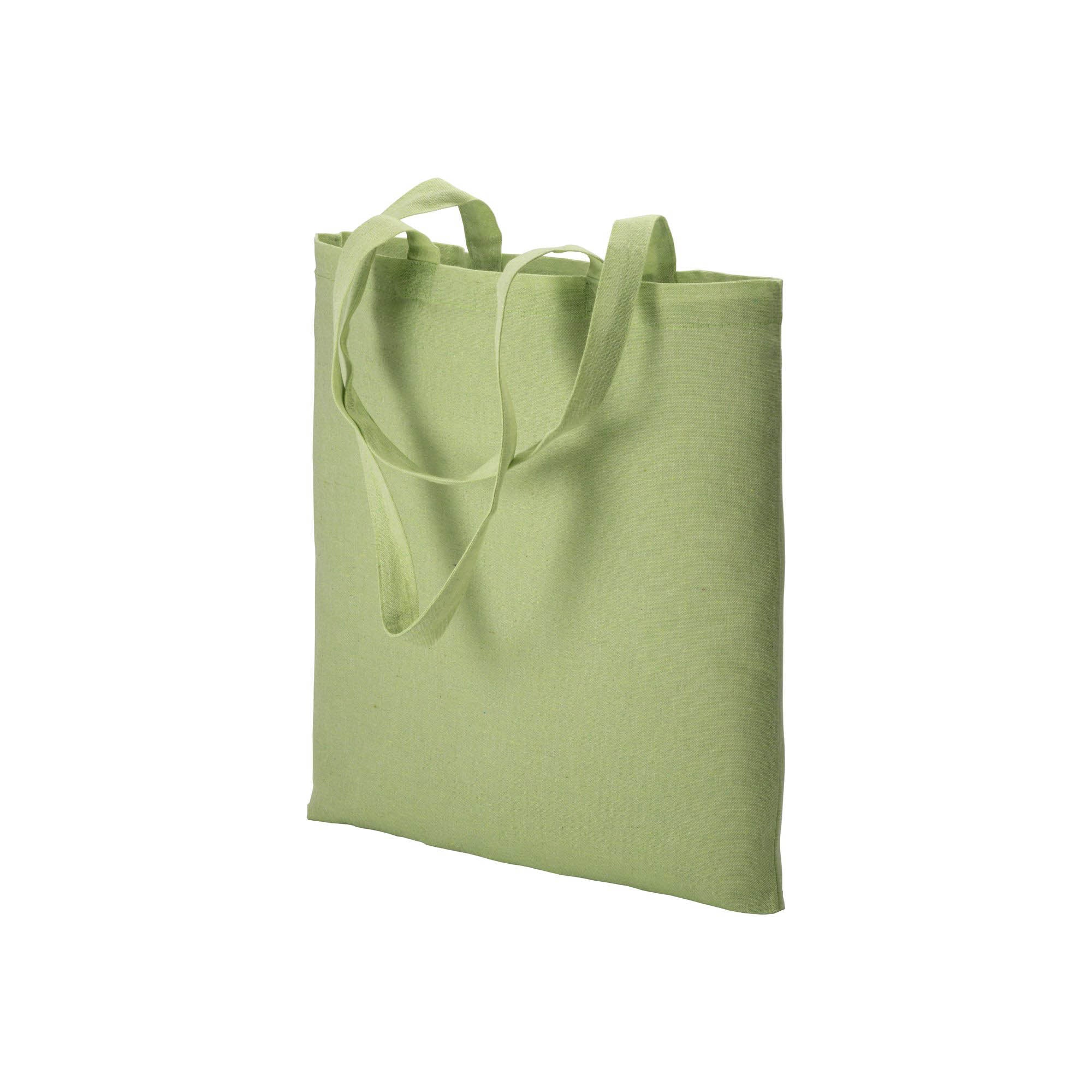 G17105 Shopper in cotone riciclato 150 g/m2 effetto melange, manici lunghi