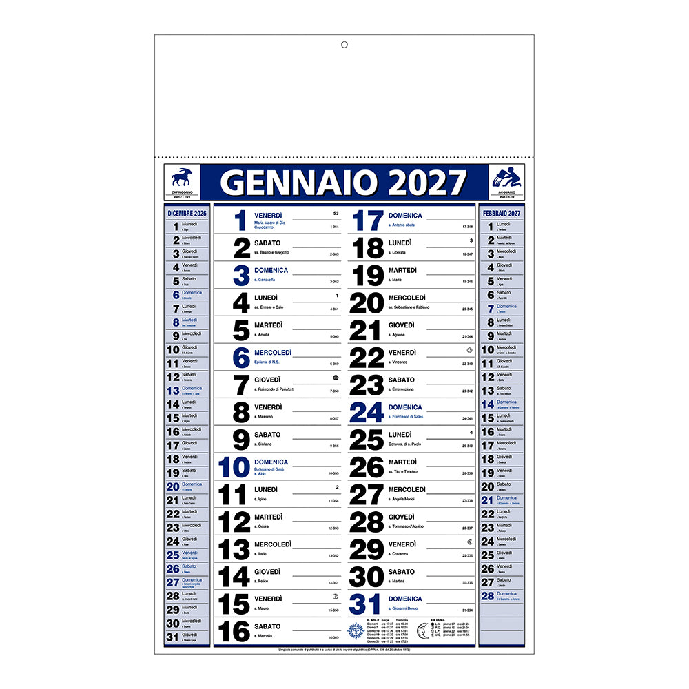 G26D061 Calendario mensile da tavolo 2025, 13 fogli su cartoncino nero, rilegato a spirale