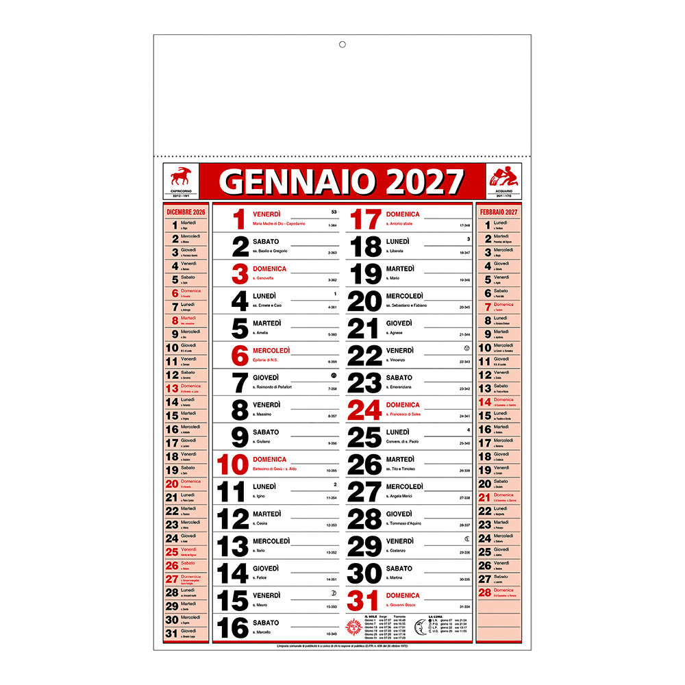 G26D061 Calendario mensile da tavolo 2025, 13 fogli su cartoncino nero, rilegato a spirale