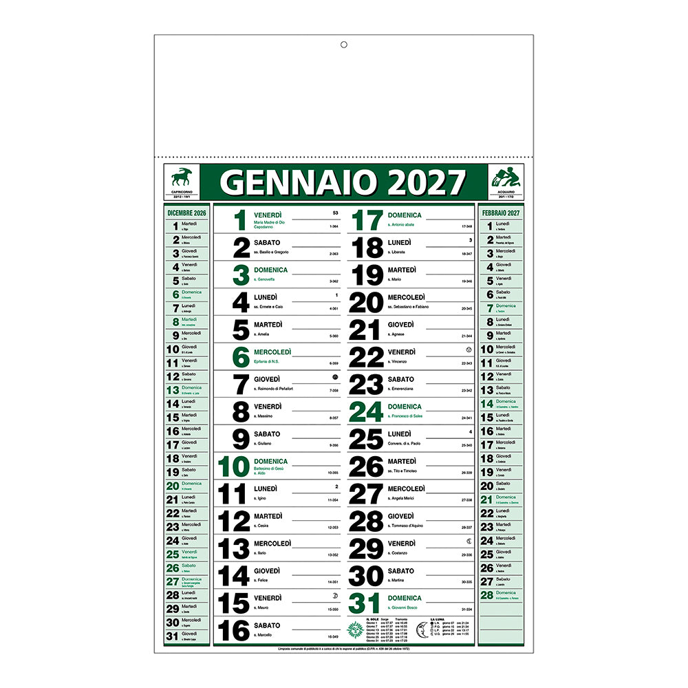 G26D061 Calendario mensile da tavolo 2025, 13 fogli su cartoncino nero, rilegato a spirale