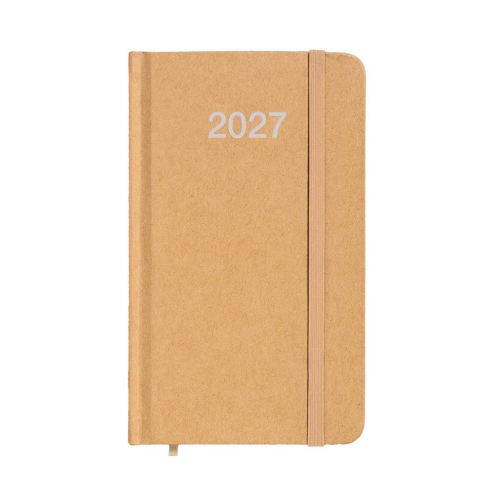 G26743 Agenda tascabile settimanale 2027 con copertina rigida in cartoncino