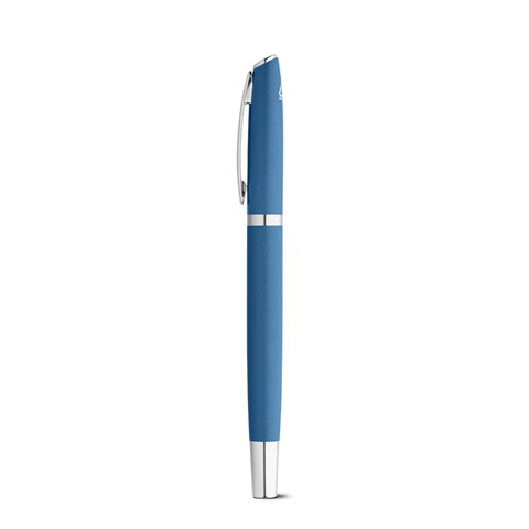 G91778 RE-LANDO-SET. Set penna roller e penna a sfera con corpo in alluminio 100% riciclato