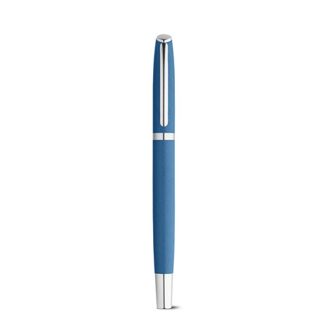 G91778 RE-LANDO-SET. Set penna roller e penna a sfera con corpo in alluminio 100% riciclato