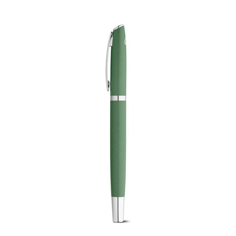 G91778 RE-LANDO-SET. Set penna roller e penna a sfera con corpo in alluminio 100% riciclato
