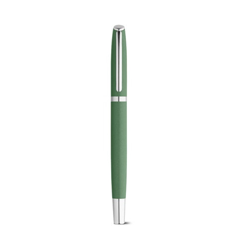 G91778 RE-LANDO-SET. Set penna roller e penna a sfera con corpo in alluminio 100% riciclato