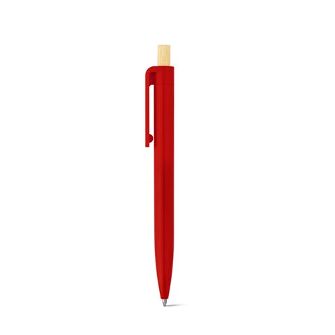 G91945 ZARA. Penna a sfera in ABS riciclato (100% rABS) con pulsante in bambù