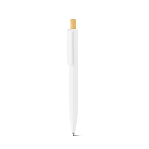 G91945 ZARA. Penna a sfera in ABS riciclato (100% rABS) con pulsante in bambù