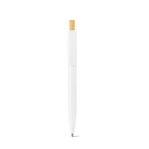 G91945 ZARA. Penna a sfera in ABS riciclato (100% rABS) con pulsante in bambù