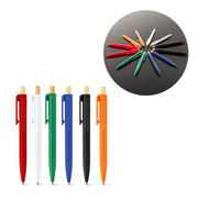 G91945 ZARA. Penna a sfera in ABS riciclato (100% rABS) con pulsante in bambù