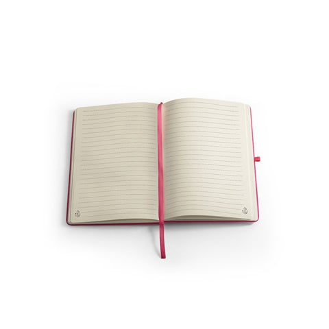 G93297 ANNE. Block notes A5 in 100% rPET con fogli a righe