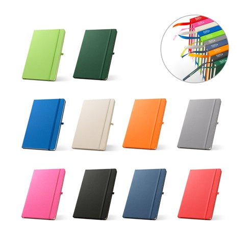 G93297 ANNE. Block notes A5 in 100% rPET con fogli a righe