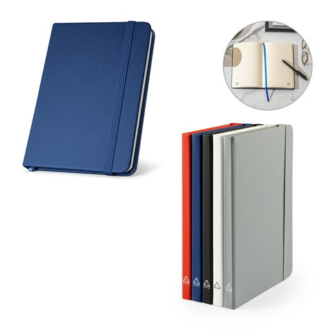 G93637 CAMPUS. A5 quaderno con copertina rigida in PU (riciclato al 35%) con pagine a righe al 100% riciclata