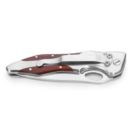 G94030 LAWRENCE . Coltello tascabile in acciaio inox e legno