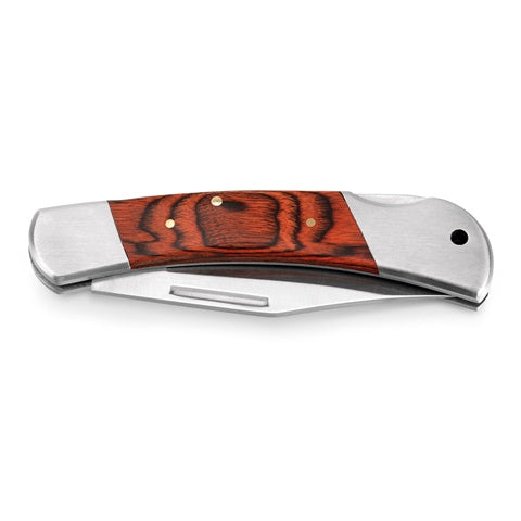 G94031 FALCON II. Coltello tascabile in acciaio inox e legno