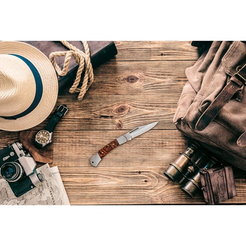 G94031 FALCON II. Coltello tascabile in acciaio inox e legno