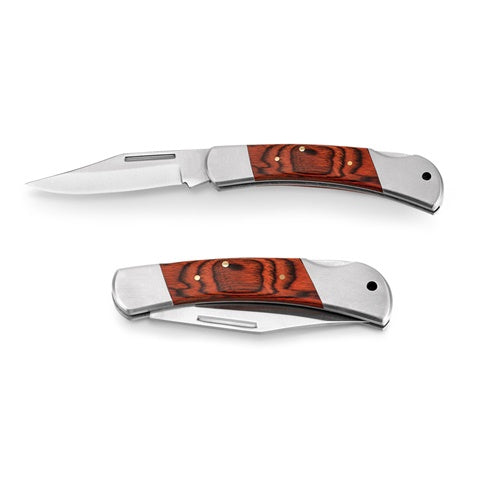 G94031 FALCON II. Coltello tascabile in acciaio inox e legno