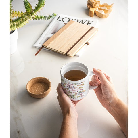 G94275 RORY SUB. Tazza in ceramica con base in sughero da 410 ml
