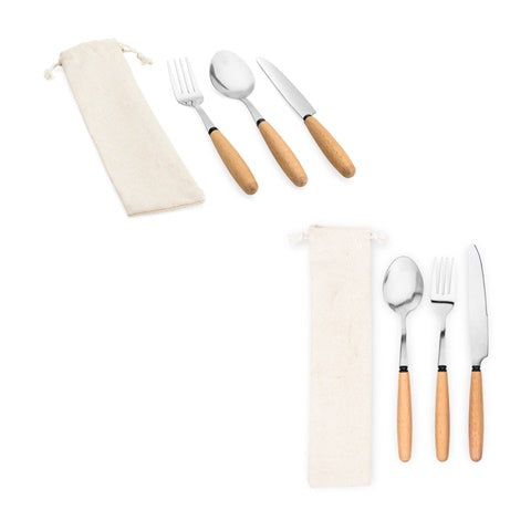 G94292 BOULUD. Set da 3 pezzi in legno di acacia
