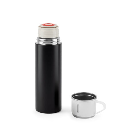 G94348 COMANECI. Borraccia in acciaio inox con doppia parete (90% riciclato) con finitura opaca 490 mL