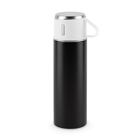 G94348 COMANECI. Borraccia in acciaio inox con doppia parete (90% riciclato) con finitura opaca 490 mL