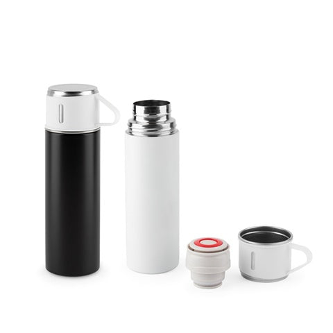 G94348 COMANECI. Borraccia in acciaio inox con doppia parete (90% riciclato) con finitura opaca 490 mL