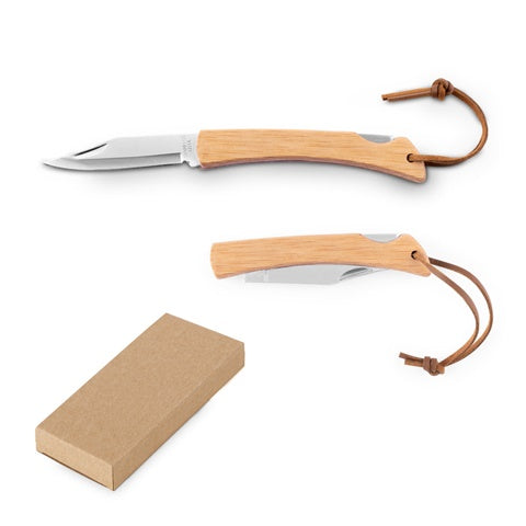 G94367 RANGER. Coltello con lama in acciaio inox e manico in bambù
