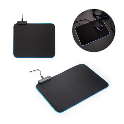 G97134 THORNE MOUSEPAD RGB. Tappetino per mouse a base di gomma