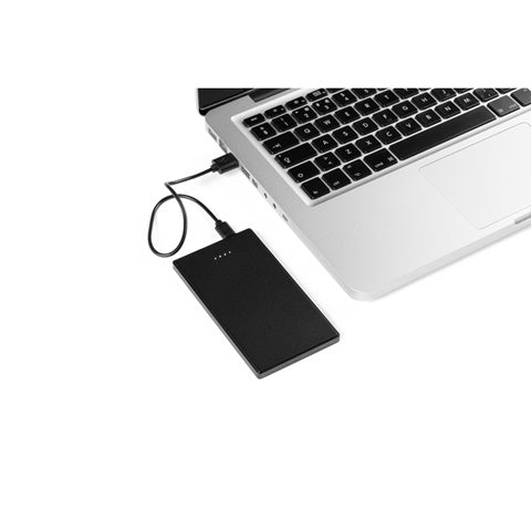 G97184 DENNING. Banca di energia sottile da 5'000 mAh in acciaio inossidabile