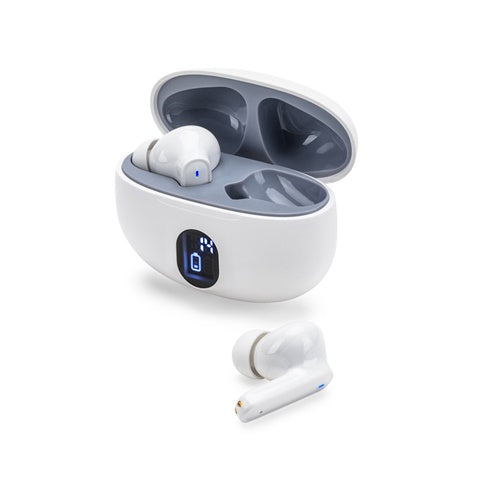 G97188 CAETANO. Auricolari wireless con 4 ore di autonomia in ABS riciclato (100% rABS)