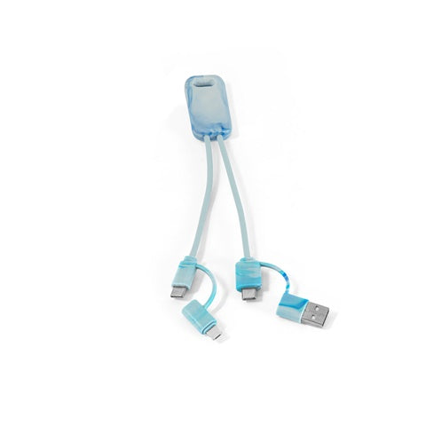 G97191 BERNERS. Cavo USB 6-in-1 superveloce in PET riciclato (100% rPET)