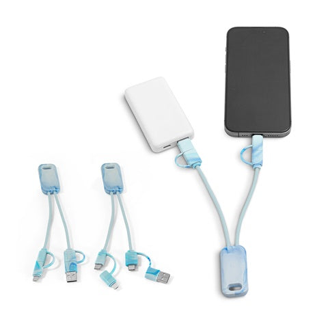 G97191 BERNERS. Cavo USB 6-in-1 superveloce in PET riciclato (100% rPET)