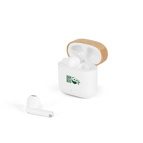 G97193 COBAIN. Auricolari wireless con 5 ore di autonomia in ABS riciclato (100% rABS) e bambù