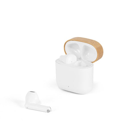 G97193 COBAIN. Auricolari wireless con 5 ore di autonomia in ABS riciclato (100% rABS) e bambù