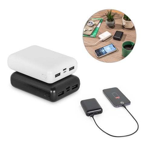 G97198 LEAKEY 10. Power bank 10'000 mAh in ABS riciclato (100% rABS)