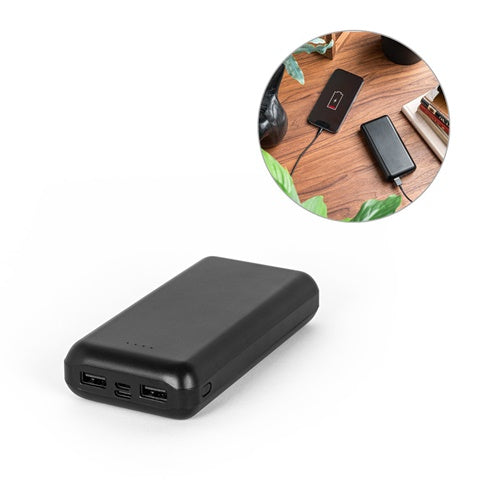 G97199 LEAKEY 20. Power bank 20'000 mAh in ABS riciclato (100% rABS)