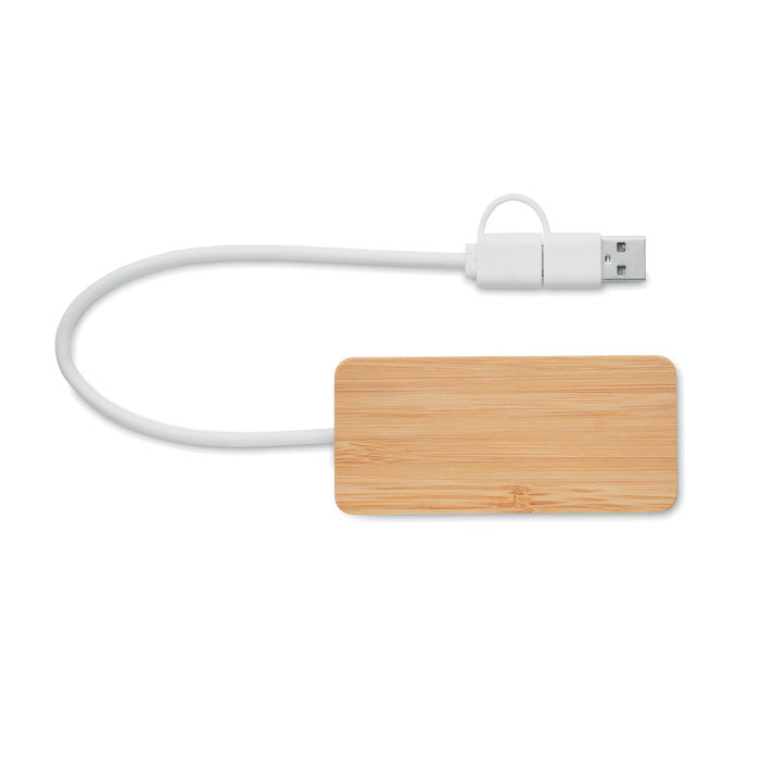 GO2143 Hub USB a 3 porte in bamboo