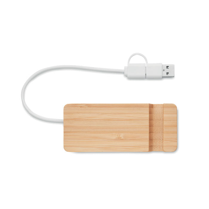 GO2144 Hub USB a 4 porte in bamboo