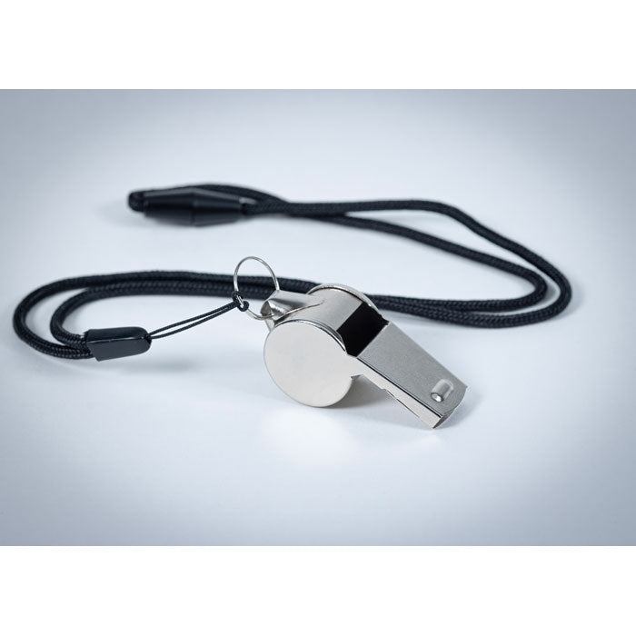GO2268 Metal whistle with lanyard - Fischietto