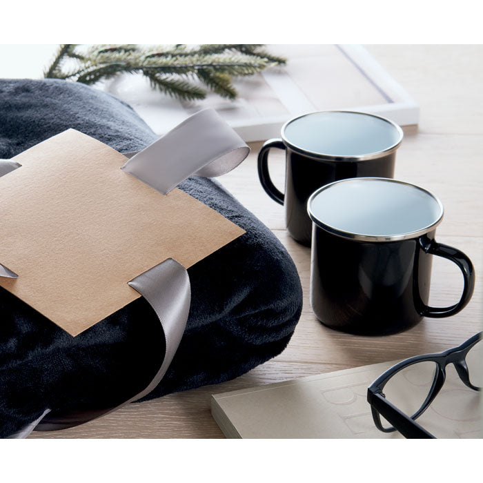 GO3207 Coperta in pile e set 2 tazze