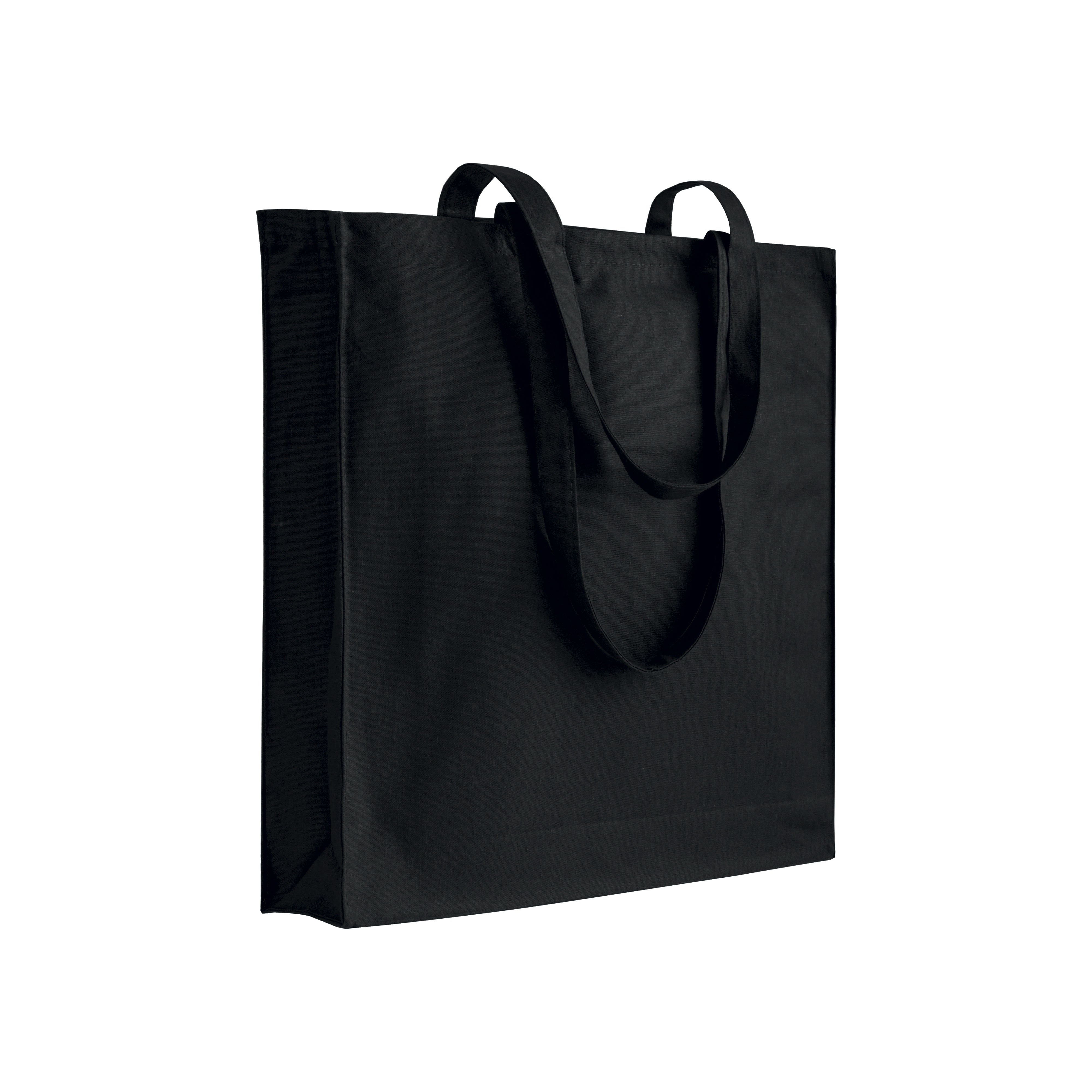G07107 - Shopper Canvas molto pesante 280 gr/m², manici lunghi e soffietto