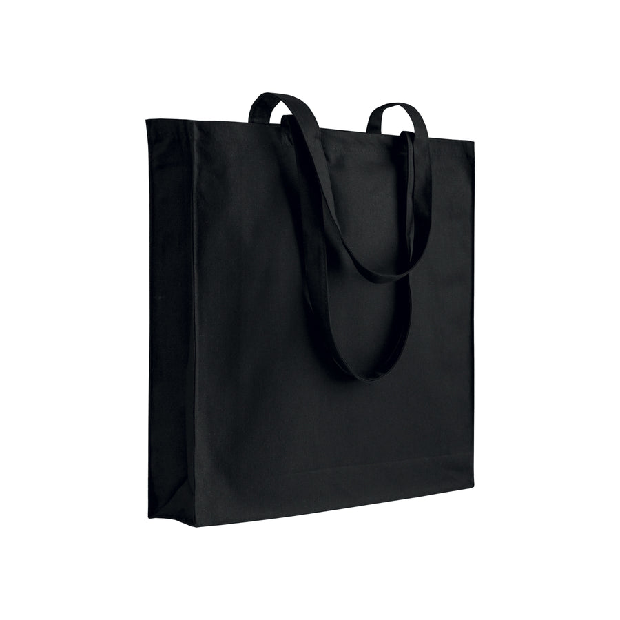 G07107 - Shopper Canvas molto pesante 280 gr/m², manici lunghi e soffietto