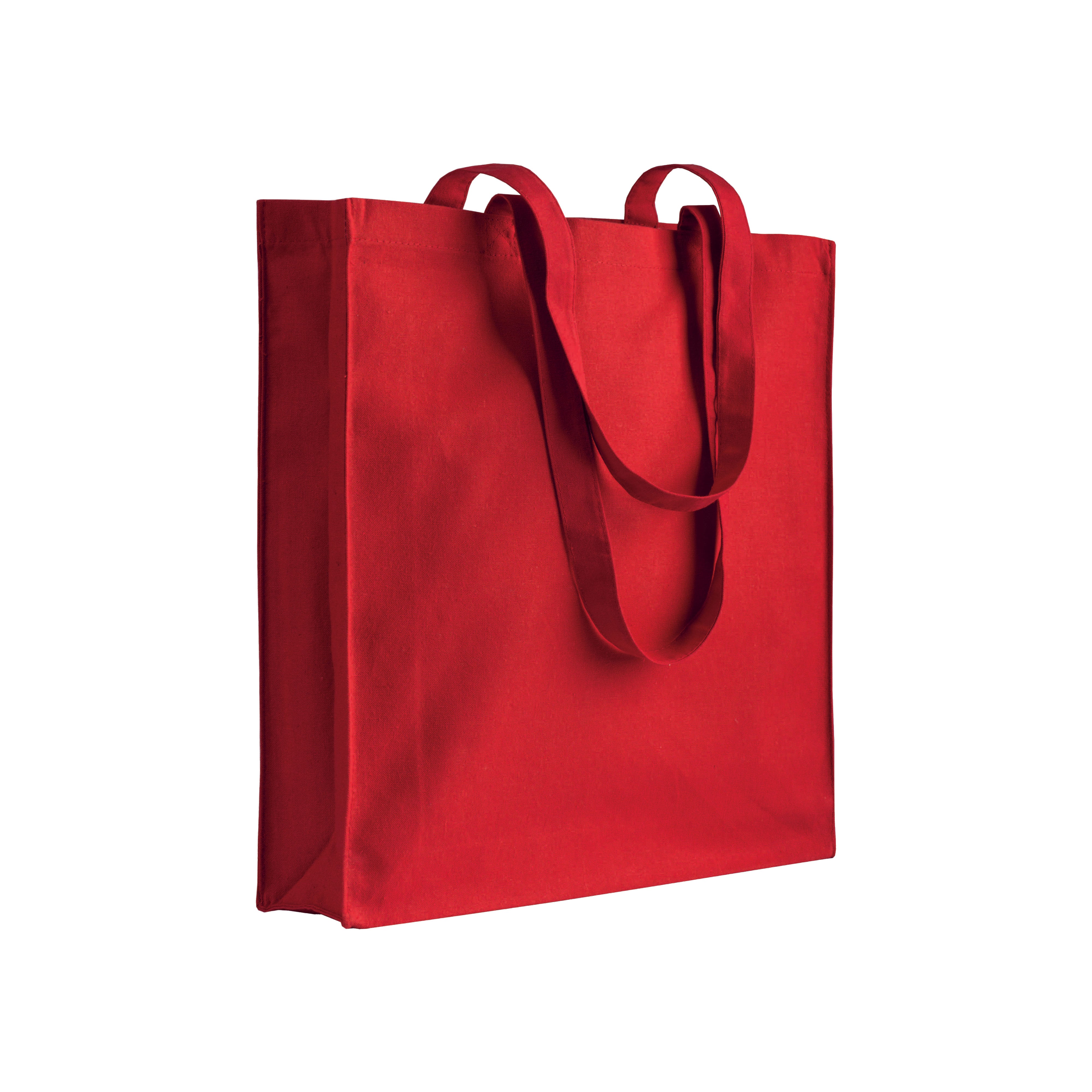 G07107 - Shopper Canvas molto pesante 280 gr/m², manici lunghi e soffietto