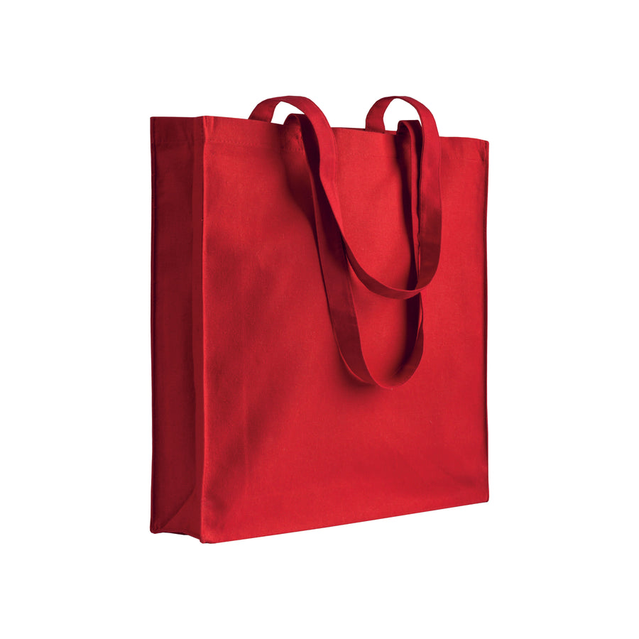 G07107 - Shopper Canvas molto pesante 280 gr/m², manici lunghi e soffietto