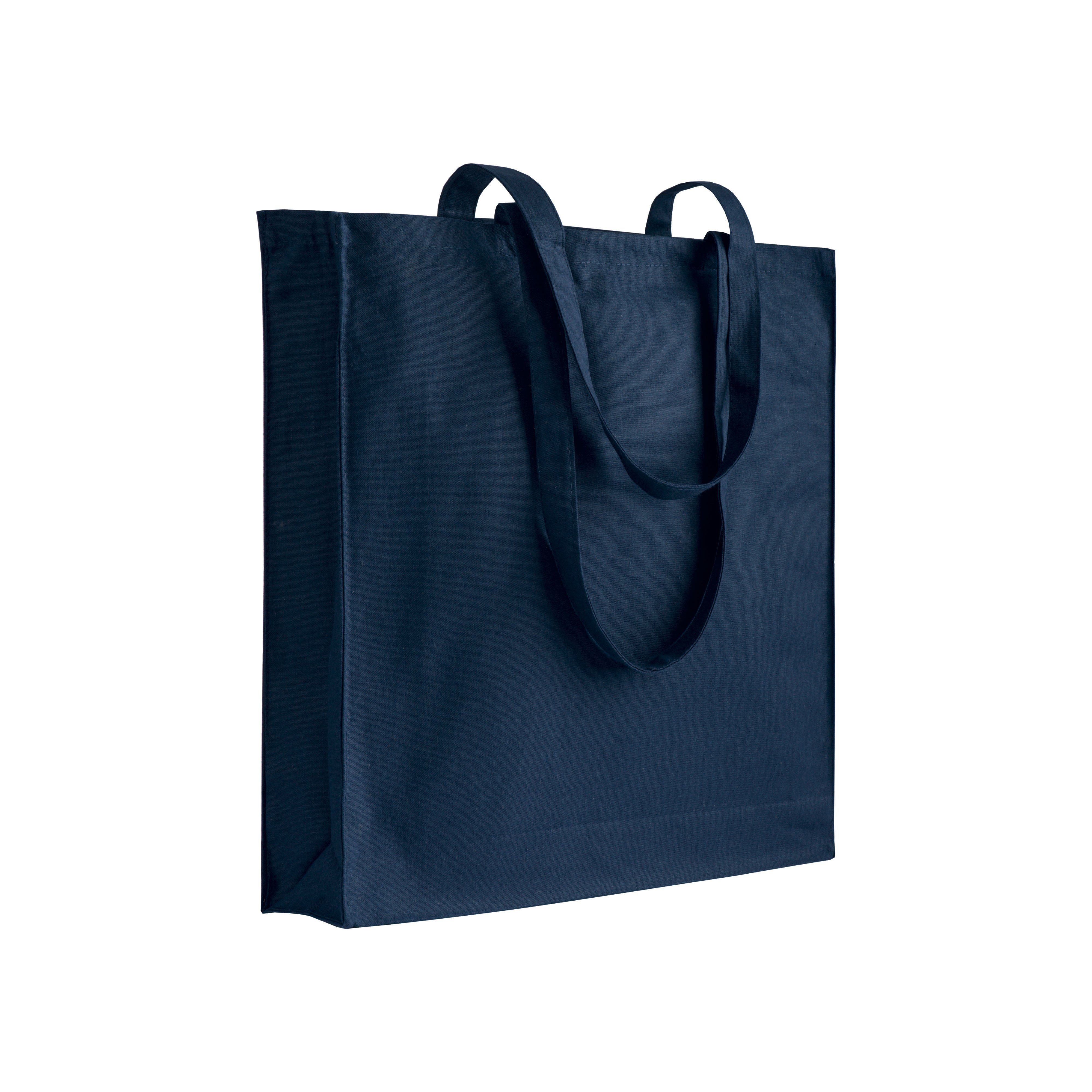 G07107 - Shopper Canvas molto pesante 280 gr/m², manici lunghi e soffietto