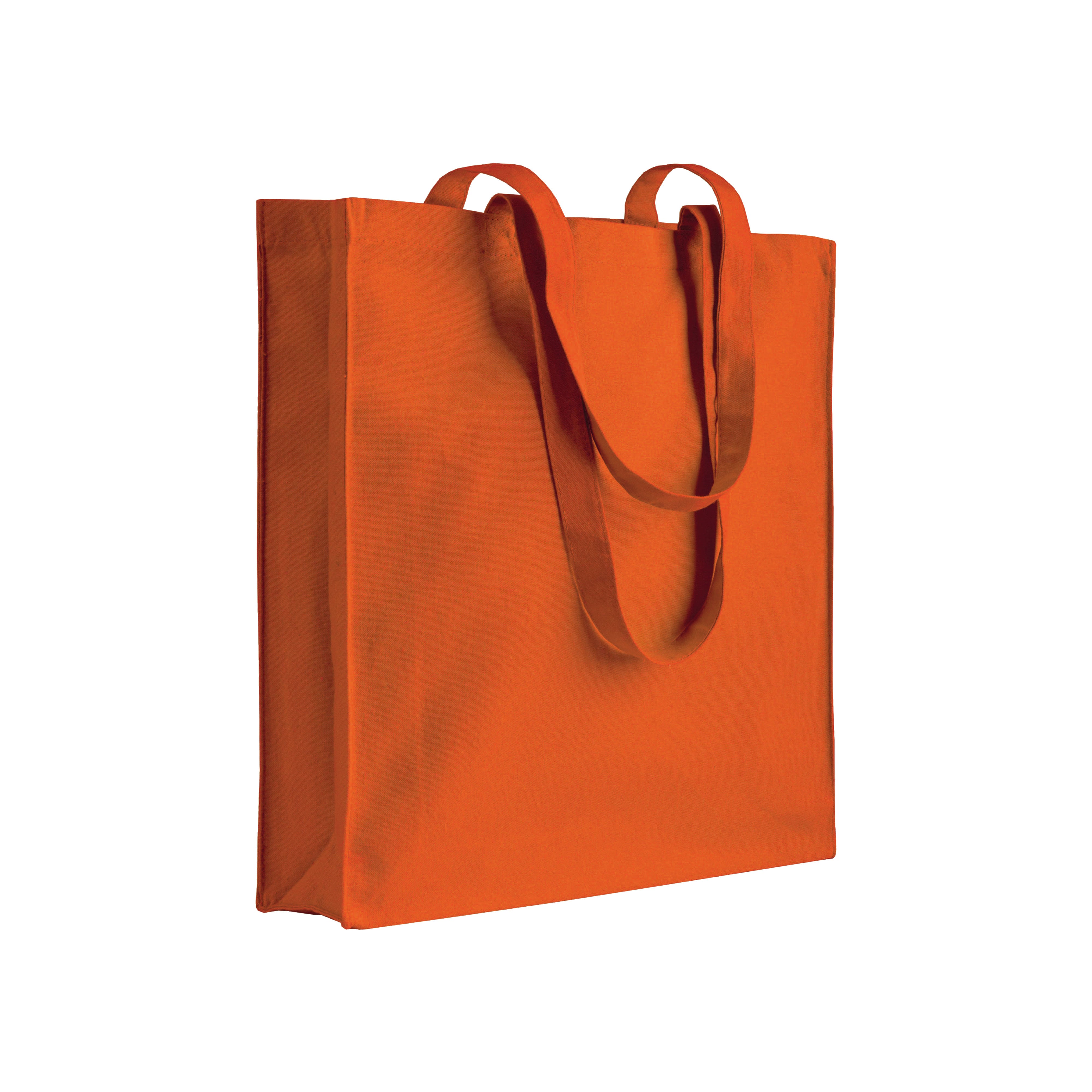 G07107 - Shopper Canvas molto pesante 280 gr/m², manici lunghi e soffietto