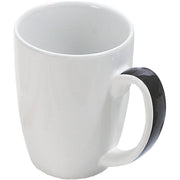 G07410S Tazza in ceramica bianca 320 ml con manico colorato (in scatola individuale)