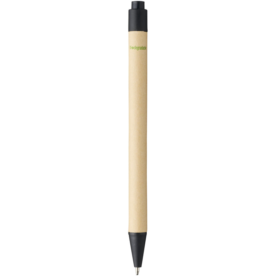 G107384 Penna a sfera Refil Nero in cartone riciclato e plastica derivata dal mais
