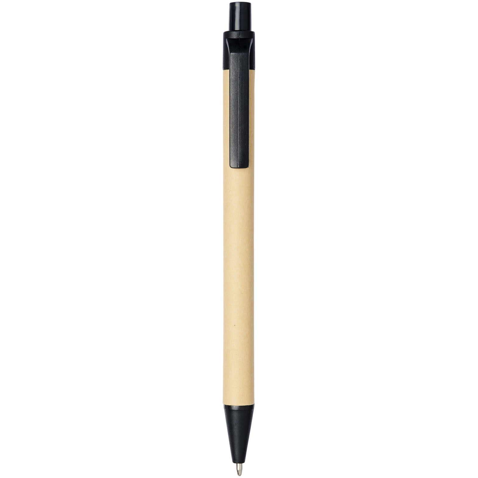G107384 Penna a sfera Refil Nero in cartone riciclato e plastica derivata dal mais