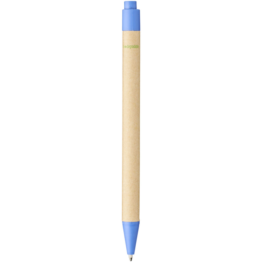 G107384 Penna a sfera Refil Nero in cartone riciclato e plastica derivata dal mais