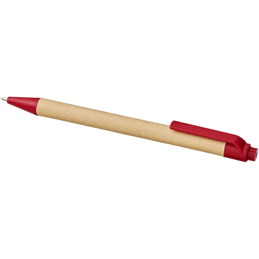 G107384 Penna a sfera Refil Nero in cartone riciclato e plastica derivata dal mais